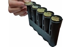CLAIRE-FONCET Münzspender der 5-Euro-Hauptmünzen, Münzwechsler, Münzsortierer, Portemonnaie, Ideal für Kellner, Kellnerin, Taxifahrer, Busfahrer, Messegelände, Straßenhändler, Märkte