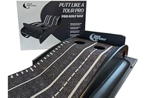 Tour Pro Golf Putting Mat Premium Crystal Velvet Putting Mat Training Aid 2 Holes and a Ball Return Perfect to Practice Putting Hole More Putts on the Course a Great Golf Gift