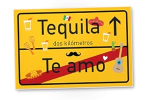 DankeDir! Te amo Tequila tabliczka z motywem miejscowości mały prezent dla niej – słodka dekoracja ścienna tabliczka na drzwi kobiety mieszkanie pokój, pomysł na prezent urodzinowy, dla najlepszej