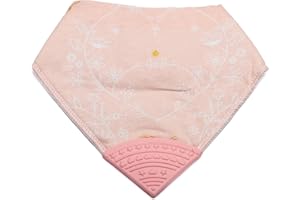 V&D HOME - Baby and Toddler Dribble Bib with Teether | 0-18 month Teething Bibs for Baby and Toddler | 100% BPA & Pthalate Free | Bandana bib with teether