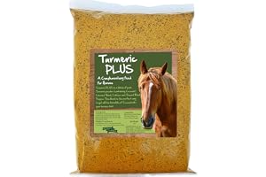 Horse Herbs Turmeric PLUS 1kg Bag | Natural Feed Supplement for Horses & Ponies, Black Pepper, Micronised Linseed, Equine Car