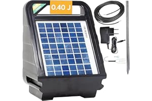 Agrarzone Dispositivo di Recinzione Elettrica S 25 SOLARE 3W 12V, 0,40J - Potenza forte di 10.500V, gestione intelligente della batteria - Potenza solare efficiente