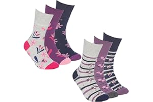 COTTONIQUE Ladies Non Elastic Loose Top Socks (6 or 12 Pair Multipack) Gentle Grip Diabetic Hosiery Size 4-8