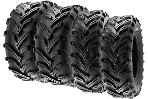 SunF A024 25x8-12 & 25x10-12 Quad ATV UTV Fango pneumatico A/T 6PR TL 70J E4 Mark, set di 4 pezzi