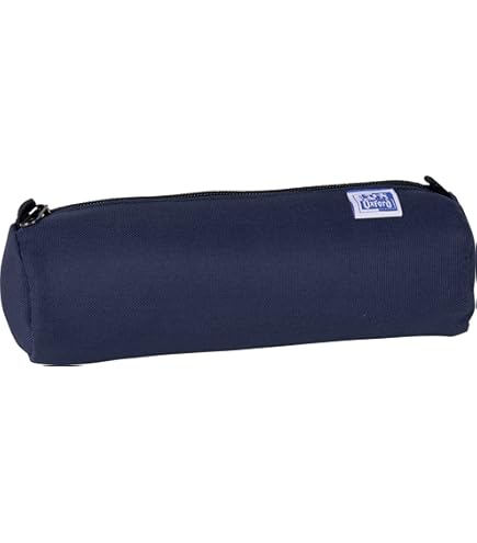 Astuccio Rotondo Oxford Per Matite - Blu, 22x7x7 Cm, 1 Scomparto Con Cerniera, Spazioso E Pratico - Foto 5