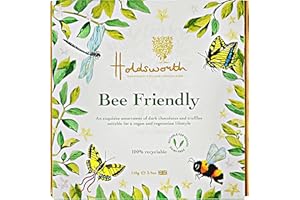 HOLDSWORTH CHOCOLATES Holdsworth Bee Friendly Gift Box, Chocolate Gift Box, Handmade in England, 9 Luxury Dark And Oatmilk Chocolates, No Palm Oil, Suitable For Vegetarians, Ideal for Birthdays And Anniversaries,110 g