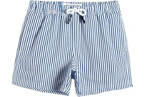 MaaMgic Little Boys' Beach Trunk Toddler Swim Shorts Animal Patterned Boardshorts Lightweight Beach Shorts Adjustable Waist Great for All Ages