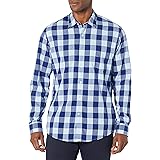 Amazon Essentials Camicia in Popeline a Maniche Lunghe Slim Uomo