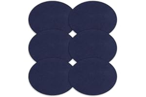 DEWFIGS ㅤ 6 Pcs Elbow Patches for Sweathers UK, Oval Elbow Knee Patches with Hot Melt Adhesive, 14 x 11 cm, Iron-on Sewable Repair Pads for Trousers Jackets Sweaters Shirts Durable Machine Washable&Tumble Dryer
