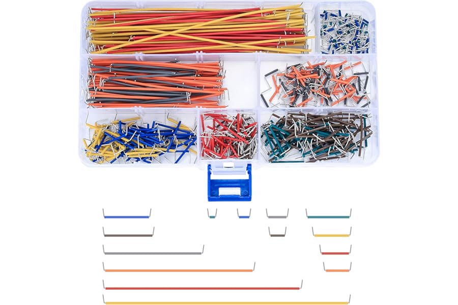 560 PcsJumper Wire Kit, 14 Lengths Assorted Breadboard Jumper Wire Cable, Preformed U-shape Solderless Male to Male Jumper Wires Prototyping Breadboard