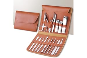 Balala Manicure Set, Nail Clippers Cutters, Professional Stainless Steel Pedicure Care Tools, Grooming Tools Manicure&Pedicure Care, Toe Finger Nail Clippers Cutters Nipper Case for Travel&Home 16P