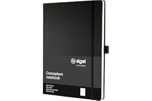 SIGEL CO108 Notizbuch Conceptum, ca. A4, dotted, schwarz: Notebook Conceptum, Classic, Hardcover