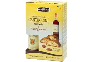 Pan Ducale - Cantuccini och sött dessertvin - Traditionella italienska knapriga kex - 250 g
