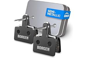 ‎BORGEN Borgen 2 pary klocków hamulcowych rower hamulec tarczowy - odpowiednie dla Deore, Altus, Alivio, Acera, BR-M - Półmetaliczne Kompatybilne z klockami hamulcowymi Shimano B01S