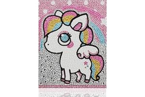 MWOOT Diamond Art Painting Kit Completo 5D, Pittura Diamante Unicorno Fai Da Te, DIY Crystal Strass Immagini da Ricamo a Punto Croce Arts per Home Wall Decor (15x20CM)