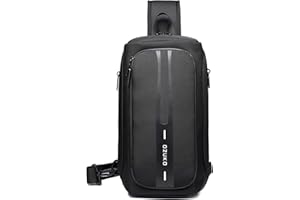 FANDARE Brusttasche Sling Rucksack Diebstahlsicherung Daypacks mit USB für Herren Damen Schultertasche Grosse Kapazität Umhängetasche für Outdoor Sport Wandern Radfahren Bergsteigen Reisen Dauerhaft