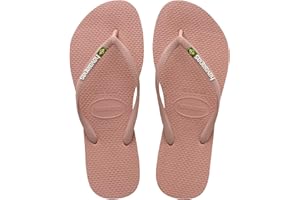 Havaianas - Slim Brasil Logo, Bequeme, Robuste und Leichte Badelatschen für Frauen, Hommage an Brasilien, Flagge auf Riemen und Sohlen