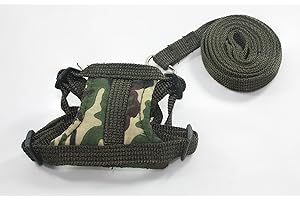 BIZBN Leashes Lead Pet & Soft Harness,Guinea Piglet,Rat,Hamster,Ferret,Prairie Dog and an Small Pets (Dark Green)