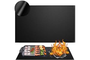 GBACHOOSE Tapis ignifuge 122 x 76 cm - Tapis de protection contre la chaleur - Tapis de protection contre le feu - Tapis ignifuge - Pour cheminée, cuisinière, foyer, table de barbecue d'extérieur