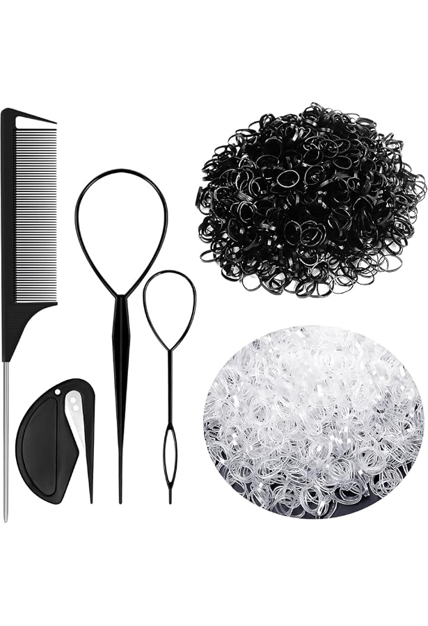 2200 Stück Transparente Haarbänder & Haargummis Set – Inkl. Styling-Werkzeuge Für Jeden Look