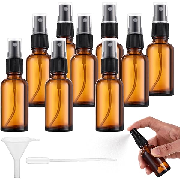 ZAAWUUT 4 Stuks Zwarte Spuitflesjes 120 Ml – Fijne Nevel Spuiters Voor Etherische Olie, Parfum & Reiniging (Set Met Trechter, Druppelaar)