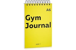 Gym Journal by ProFit – 128 Workouts, A6 (4 x 6 inches), 140 Pages, Wire-bound - Exercise Log Book Designed by Professionals to Get Things Done – Easy to Use Fitness Planner
