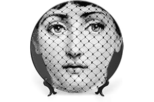 SKYRUG Lina Cavalieri - Piatto decorativo Fornase, da appendere alla parete, con staffa e speciale gancio a molla, stile 4,1 cm