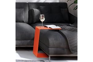 RHEINKANT KÖBES Design Beistelltisch Reinorange, Made in Germany, Beistelltisch Couch C Form aus hochwertigem pulverbeschichtetem Stahl. Exklusiver Couchtisch, Sofatisch, Modern, Nachttisch
