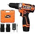 JPT Pro Plus Series 12-Volt Cordless Drill Machine | 30Nm Torque | 1550 RPM Speed | 18+1 Clutch Setting | 3/8-Inch Keyless Chuck | LED Light | 1500mAh Li-Ion Battery | Fast Charger