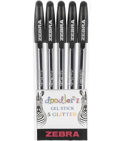 iGlitter - Penne gel glitterate Xtra Sparkle, argento, punta media (1,0 mm), confezione da 10, impugnatura trio, ideali per scrivere schizzi a colori, penna a sfera iZOFAX nera