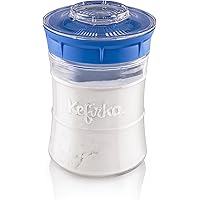 Kefirko | Kefir Fermenter Starter Kit, Machen Sie einfach Milch und Wasser Kefir zu Hause 848 ml (Blau)