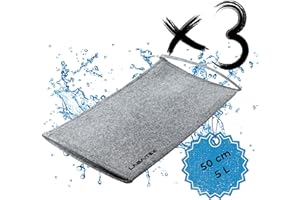 LABA-TEX – Tappetino antiallagamento, set di 3 pezzi: 50 x 25 cm, sacchi senza sabbia attivati con acqua per porte, porte di cantine e garage, barriera antiallagamento con capacità di 5 litri