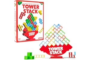 What Do You Meme? Tower Stack - Head to Head Stacking Challenge, Balancing Games for Kids and Adults 8+, Family Fun Games by Relatable & Games4two, For 1-4 Players, Gray
