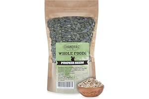 Chandra Whole Foods – Raw Pumpkin Seeds 1KG - Low-Carb High Fibre Pumpkin Seeds to Eat, for Breads, Soups, Cereals & Snacks - Gluten-Free, Keto, Shell-Free, Rich in Protein, Vitamins & Antioxidants
