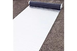 FENGSHOUU Taśma bitumiczna, samoprzylepna taśma uszczelniająca, papa dachowa, taśma klejąca do naprawy dachu, odporna na wysokie temperatury, odporna na promieniowanie UV, do szczelin dachowych, szczelin na