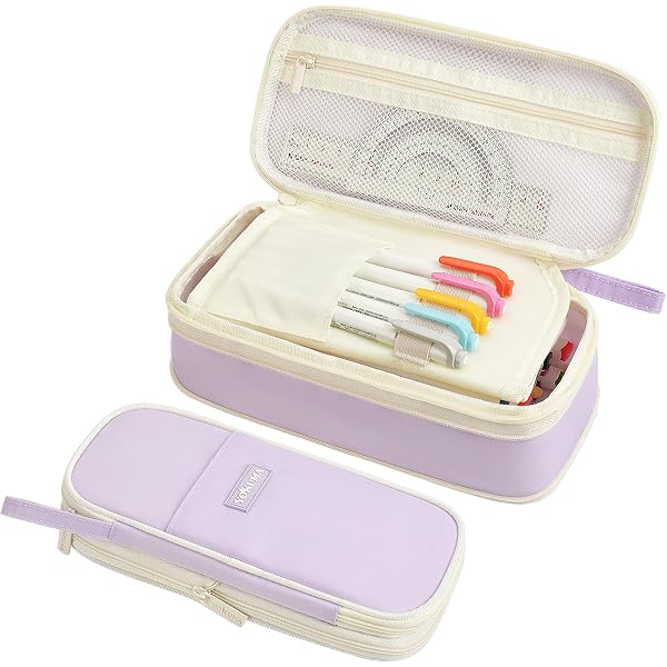 Trousse Scolaire Grande Capacité MEISO - 4 Compartiments, Pour Crayons, Maquillage, Organisateur - Filles, Garçons