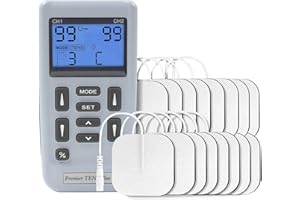 MEDFIT TENS Med-Fit recargable de doble canal con 12 programas preestablecidos clínicamente validados y ajustes manuales completos para las configuraciones individuales de su elección