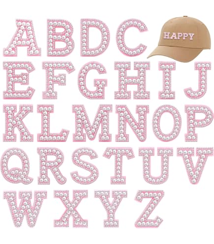 Toppe Termoadesive Con Lettere In Strass Oro – Set Alfabeto A-Z, 4,5cm, Per Abbigliamento E Fai Da Te - 5