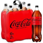 Coca-Cola Zero Sugar Cola Soda Pack 6 x 2 L | Low Calorie Sugar Free Cola Drink Great for Home, Parties and Gatherings