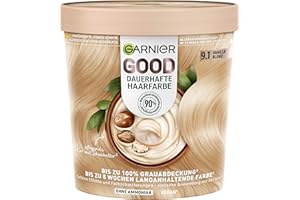 ‎GARNIER Garnier GOOD Dauerhafte Haarfarbe 9.1 Vanilla Blond – Coloration ohne Ammoniak, bis zu 100% Grauabdeckung, 1 Stk.