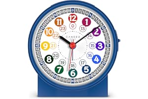 ‎CANDER BERLIN Cander Berlin MNU 1009 J Kinderwecker Wecker Kinder lautlos blau geräuschlos Lernuhr Kinderuhr Licht Snooze Tischuhr Beleuchtung geräuscharm Schlummer