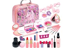MRABBITOO Trucchi Bambina Set da Trucco per Bambine - 27 pezzi Valigetta Trucchi Bambinaregali di Trucco Sicuri e Valigia Trucchi Bambina,Regali di Compleanno di Natale per Ragazze di 4 5 6 7 8 9 10 Anni