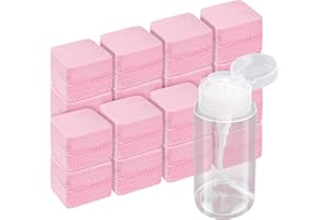 JIASHENG 1080 PCS Lint Free Wipes for Nails, Pink Nail Eyelash Extension Wipes, Super Absorbent Soft Non-Woven with a Pump Dispenser Bottle Disposable Nail Polish Remover for Polish Clean Acrylic Nails Remover