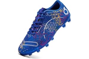 Dhinash Boys' Football Boots Kids Astro Turf Trainers Spikes Football Shoes Girls Cleats Soccer Shoes Junior Sports Outdoor Athletic Sneakers Unisex