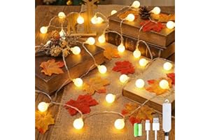 Giliwosy Catena Luminosa Esterno Interno, 60LEDs 10M Luci LED a Batteria con USB 8 Modalità FunZione Timer IP65 Impermeabile, Lucine LED Decorative per Balcone Giardino Feste Camera Campeggio Natale