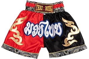 MUAY NATION Shorts de Boxe Thaï pour Enfants (2 à 12 Ans) Filles et garçons, Shorts pour Muay Thaï, MMA, Arts Martiaux
