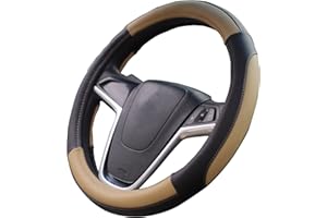 Mayco Bell Car Steering Wheel Cover 15 inch Comfort Durability Safety (Beige)