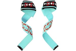 Picsil Pasy Trójbój siłowy, paski do podnoszenia ciężarów z wyściełanym podparciem, idealne uchwyty do fitnessu, siłowni, podnoszenia ciężarów, martwego ciągu, dla kobiet i mężczyzn