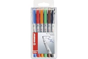‎STABILO STABILO - Folienstift - OHPen universal - wasserlöslich medium - 6er Pack - mit 6 verschiedenen Farben