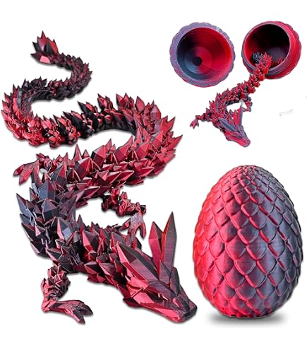 Guopai Œuf De Dragon Articulé 3D – Jouet Fidget 8,5 Cm, Décoration De Bureau Ou De Chambre, Idée Cadeau Enfant Et Adulte, Vert Dégradé